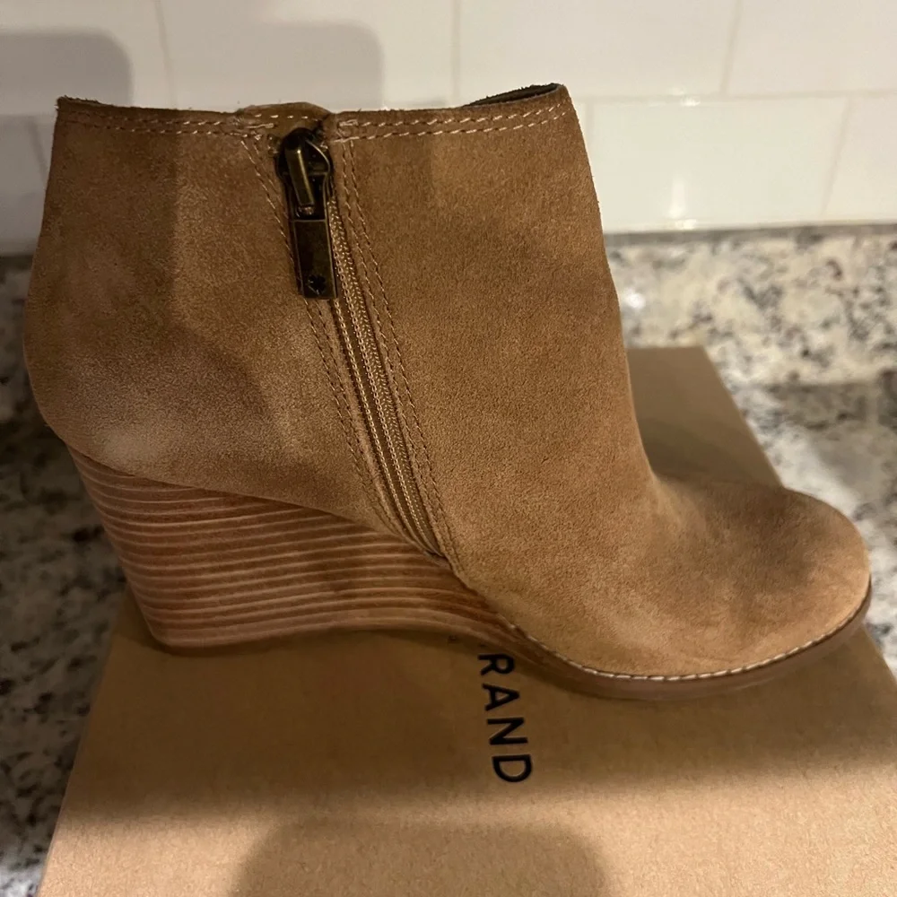 Lucky Brand Suede Wedge Booties - Picture 6 of 10